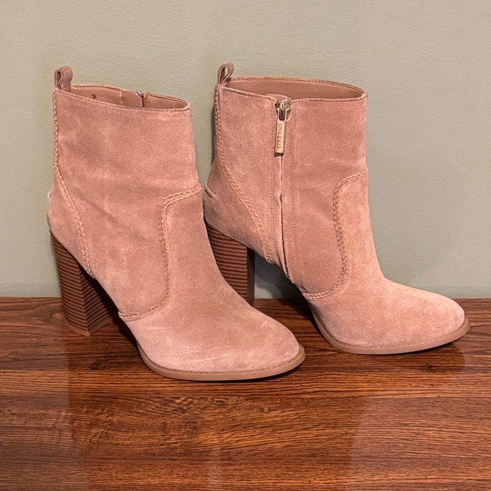 Nine West Tan Suede Heeled Boots